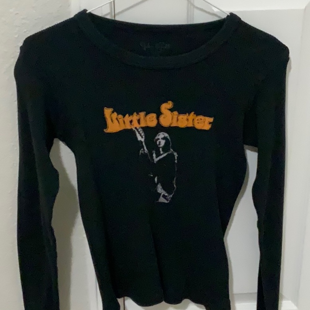 Brandy Melville little sister thermal sleeve black super rare